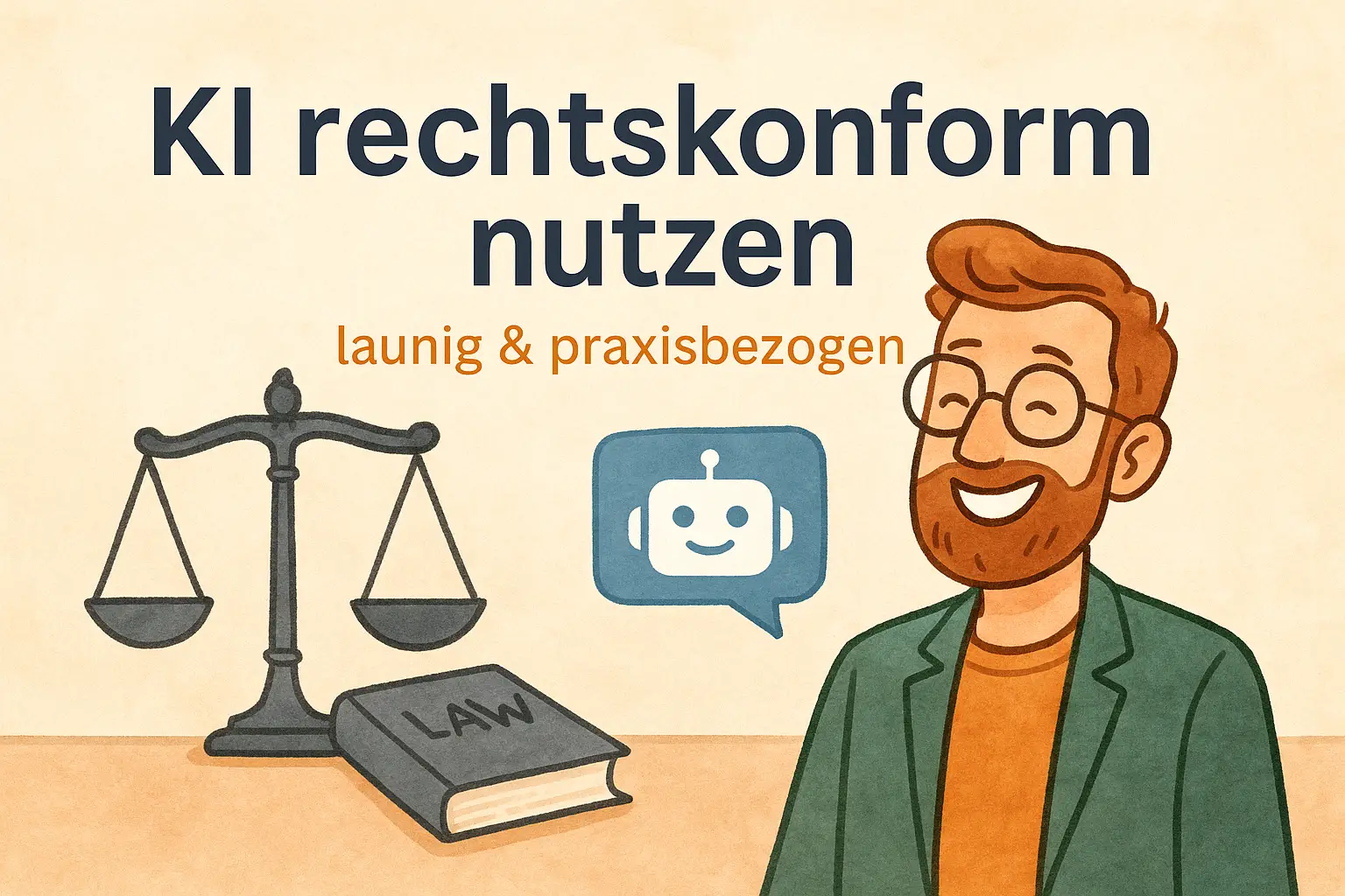 KI rechtskonform nutzen – launig & praxisbezogen